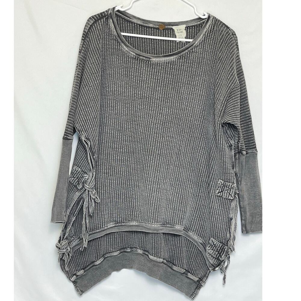 Free People Gray Crew Neck Sweater